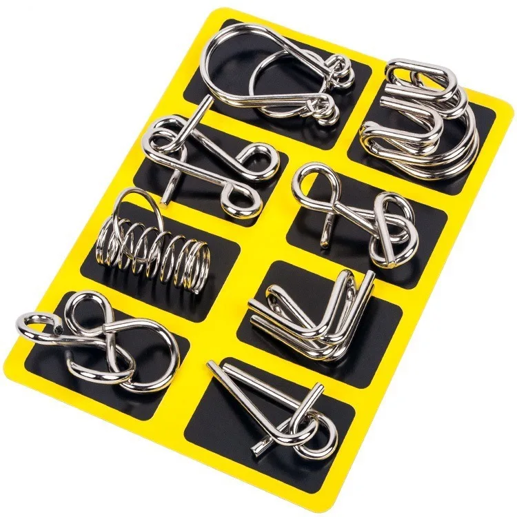 8PCS/SET-Metal Puzzle Wire IQ