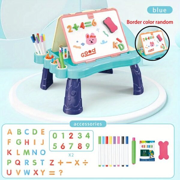 Kids Wooden Art Easel Drawing Frame Stand Foldable Board - Image 2