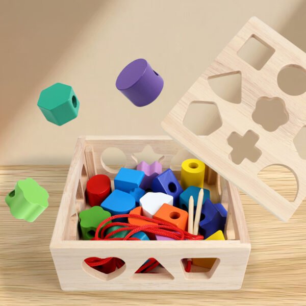 Wooden Shape Sorter Cube- Montessori Toys - Image 6