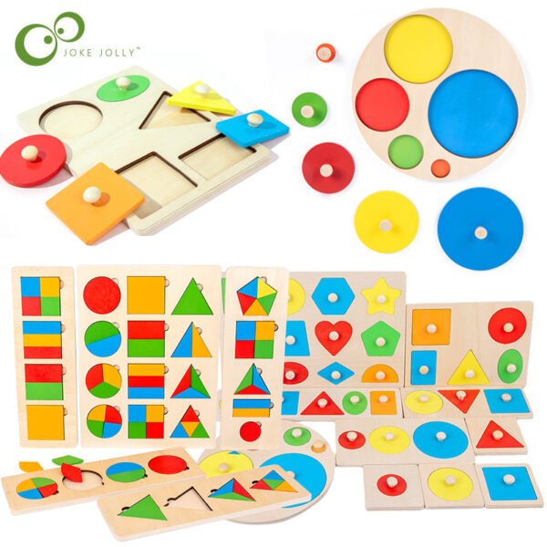 3D Wooden Montessori 3D Geo. Board