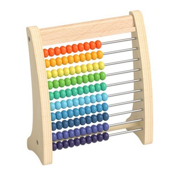 Wooden Abacus Children Rainbow Counting Beads
