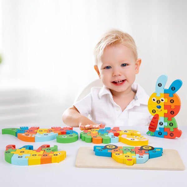 Shape Matching Kids Wooden Puzzles Assembled Blocks - Image 7