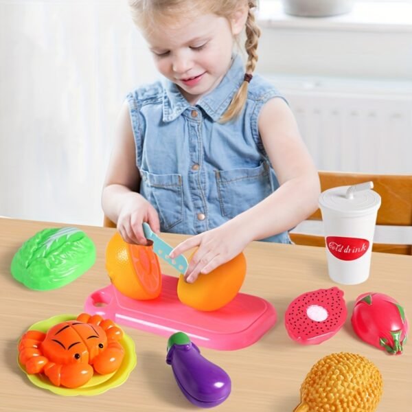 Wooden Cutting Fruits Kitchen Set - Image 2