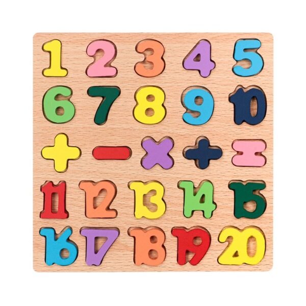 Wooden Puzzles Toys For Kids - Alphabets, shapes and Letters - Image 8