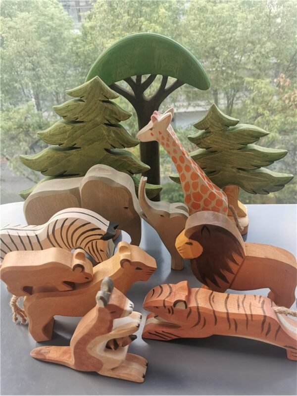 Wood Oys Animals Wooden Blocks- Basswood Stacking Animals Toys - Image 3