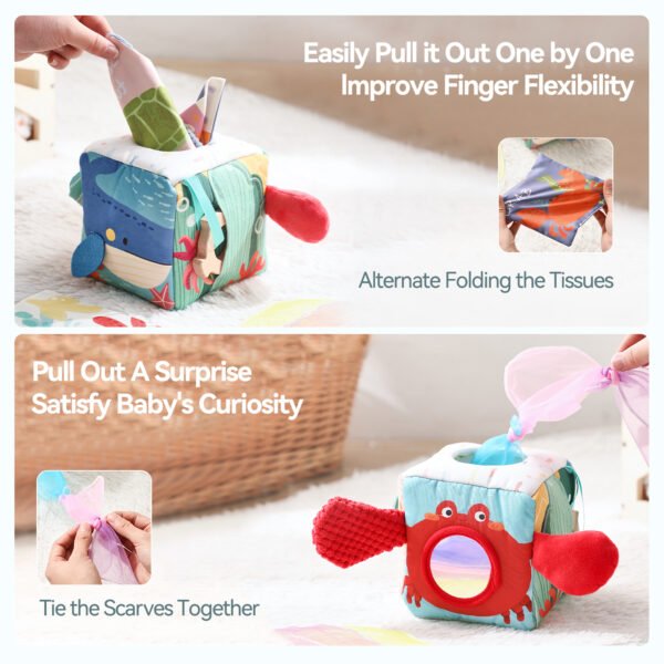 Baby Montessori Toy Magic Tissue Box - Image 2