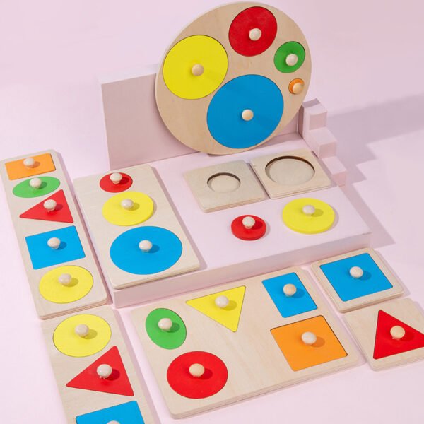 3D Wooden Montessori 3D Geo. Board - Image 3