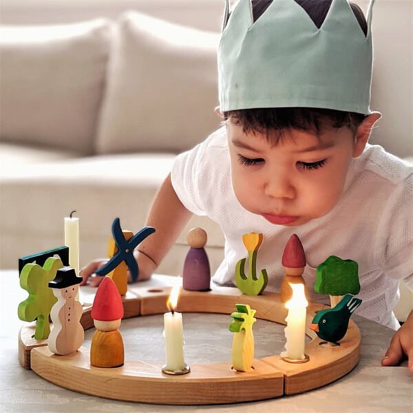 Wooden Ring Figures Toy- Birthday Celebration Toy Collection - Image 4