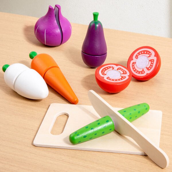 Wooden Cutting Fruits Kitchen Set - Image 5