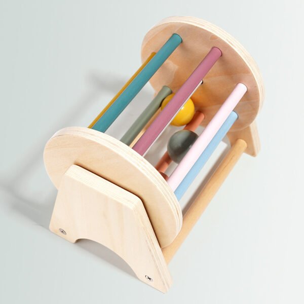 Baby Montessori Wooden Spinning Drum - Image 5