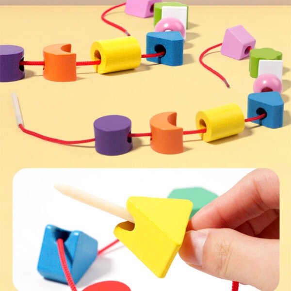 5 In 1 Montessori  Wooden Toys- Block Marching Sorting - Image 4
