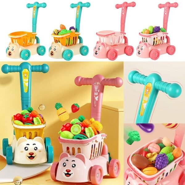 Kids Shopping Cart Trolley Play Set - Image 4