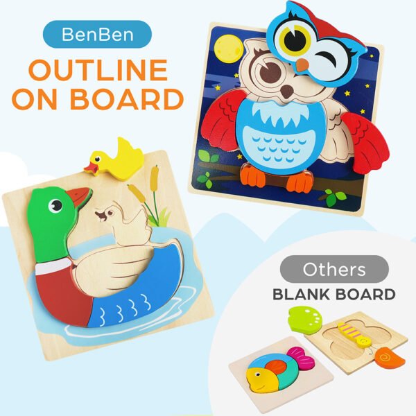 Wooden Animal Growth Puzzles For Toddlers - Image 4