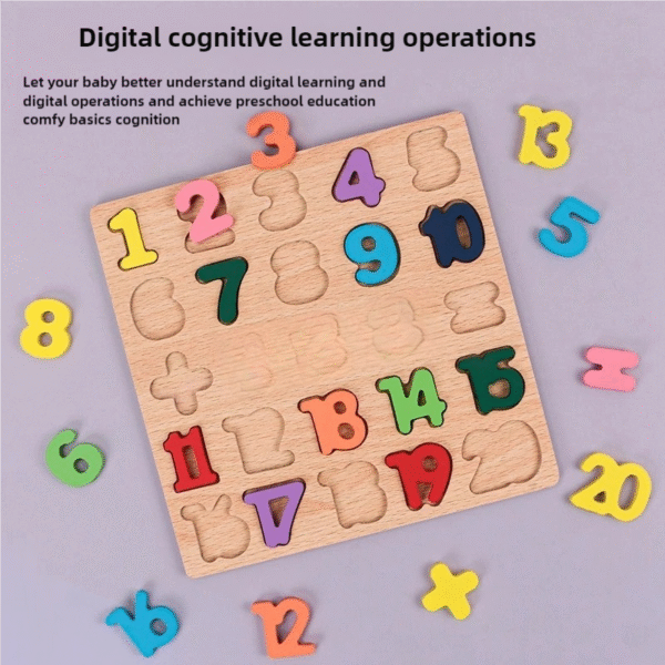 Wooden Puzzles Toys For Kids - Alphabets, shapes and Letters - Image 4