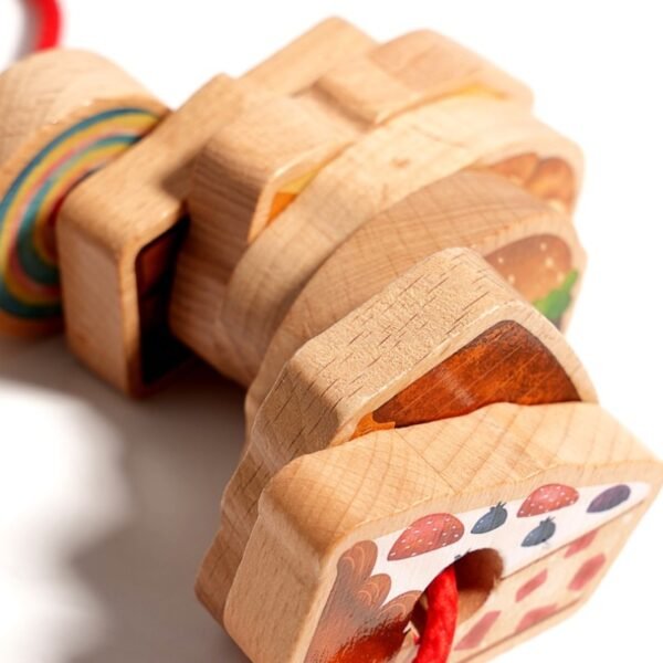 Caterpillar Lacing Toy-Lacing  Beads Food Fruits - Image 2