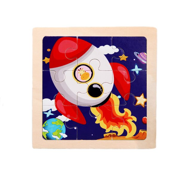 Wooden Jigsaw Puzzles - 8Pc Cartoon Wooden Animal - Image 5