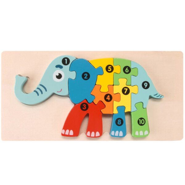 Shape Matching Kids Wooden Puzzles Assembled Blocks - Image 10
