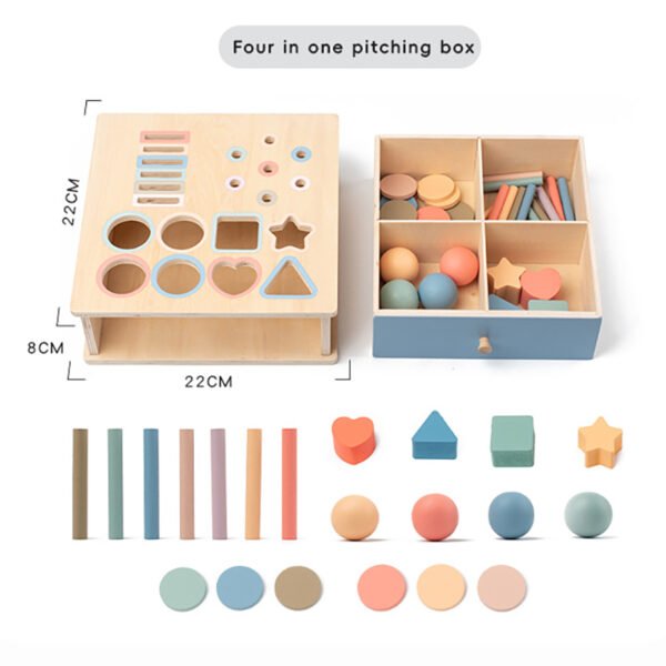 Montessori Wooden Beads Sequencing Toy Set - Image 7
