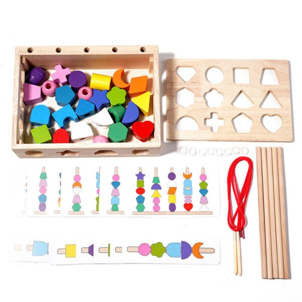 5 In 1 Montessori Wooden Toys- Block Marching Sorting
