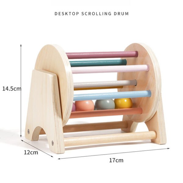 Baby Montessori Wooden Spinning Drum - Image 3