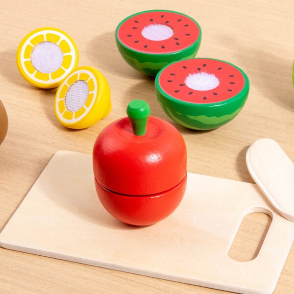 Wooden Cutting Fruits Kitchen Set - Image 3