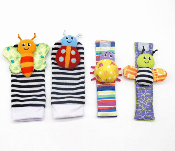 4pics/Set Baby Rattle Stocks Toys- Wrist & Foot Rattles Toys - Image 7