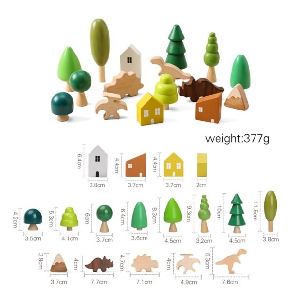 Wooden Building Block- Forest Ornaments Toys - Image 2