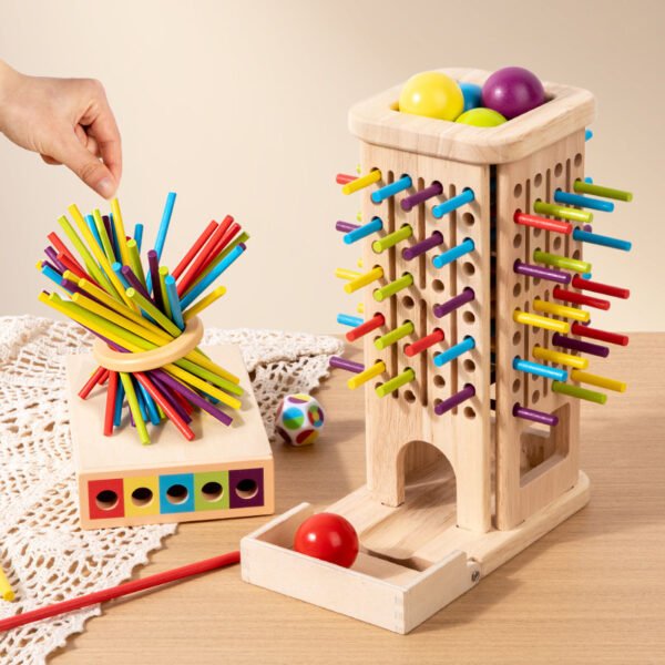 Wooden Stick & Tower Game -Thinking Toy - Image 6