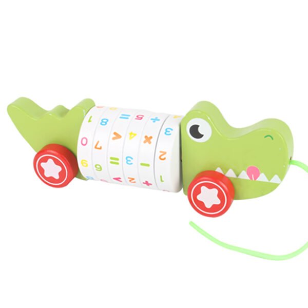 Towing Rope Car-Wooden Crocodile, Duck & Puppy - Image 9
