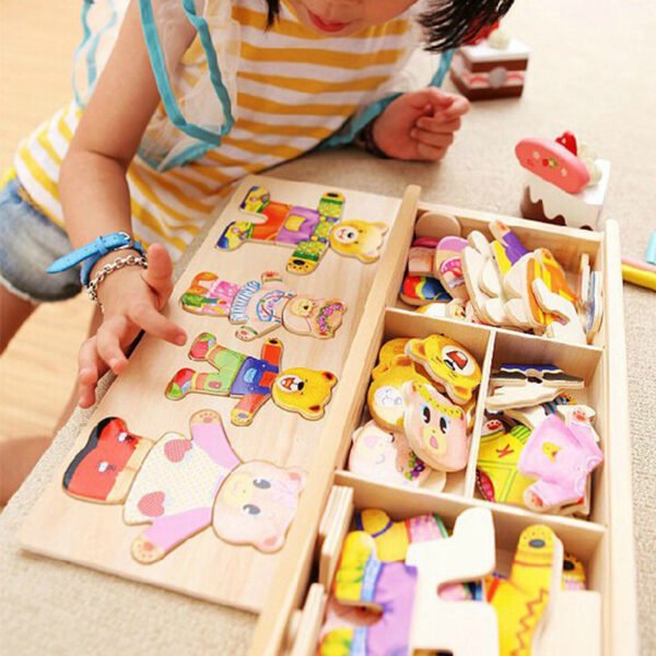 Elephant , Bear Change Clothes -  Jigsaw Puzzle Dressing Game - Image 2