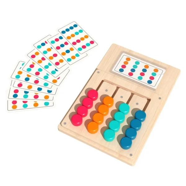 Slide Colour Sorting Puzzle : Matching Wooden Toys