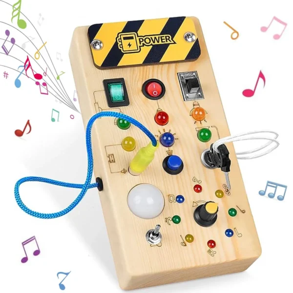 Children Sensory Training Toy-Busy Board,Led Light/ Switch Control - Image 3