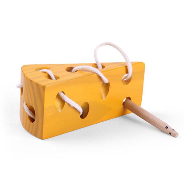 Wooden Stringing Toy - Threading Board Lacing Beech for Kids