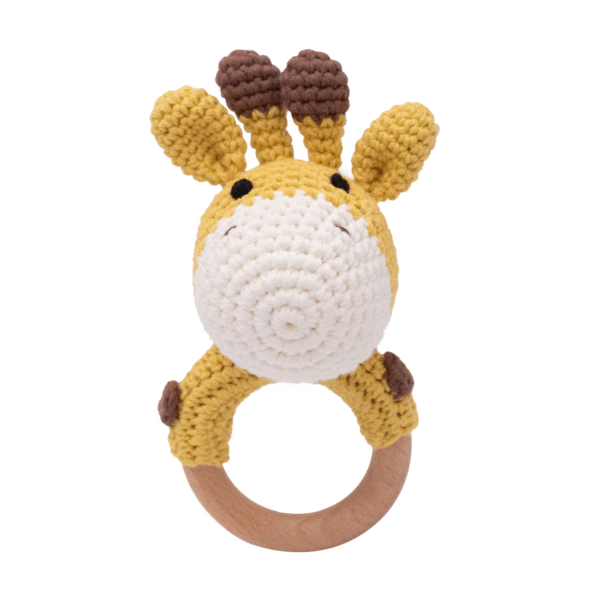 Baby Crotchet Animal Rattle Wooden Toys- Baby Teether Stroller Game - Image 9