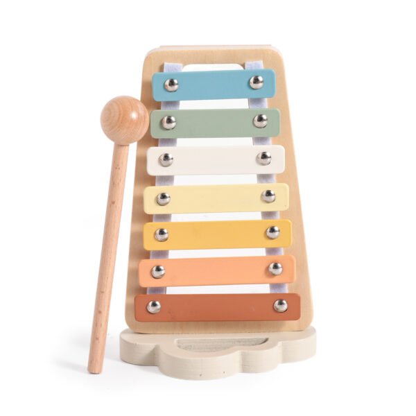 Baby Wooden Music Toy - Squirrel Maracas Drum Xylophone - Image 9