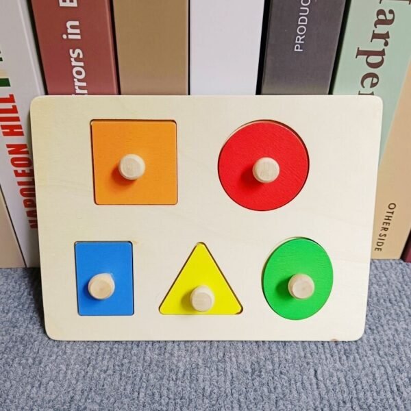 Montessori Wooden Building Blocks - Geometric Puzzle For Toddlers - Image 14
