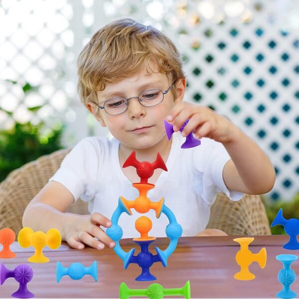 Suckers Assembled Funny Silicone- 19pcs Building Block Toy - Image 5