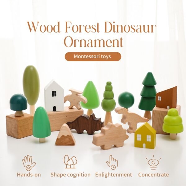 Wooden Building Block- Forest Ornaments Toys - Image 3