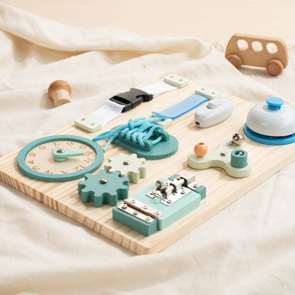Toddlers Busy Board - Sensory Board For Fine Motor Skills - Image 3
