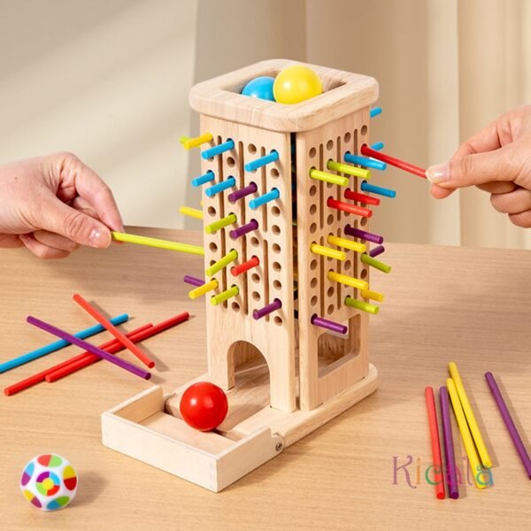 Wooden Stick & Tower Game -Thinking Toy - Image 5