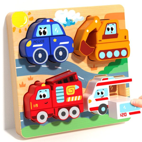 Montessori Wooden Building Blocks - Geometric Puzzle For Toddlers - Image 8
