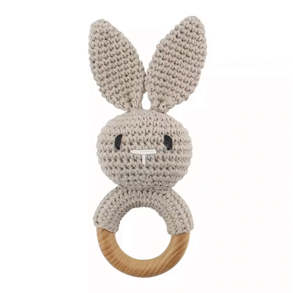 Baby Crotchet Animal Rattle Wooden Toys- Baby Teether Stroller Game - Image 17