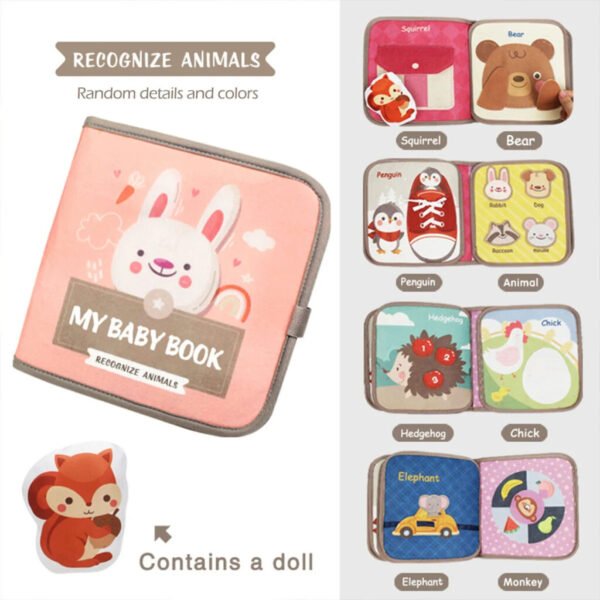 Felt 3D Cloth Busy Book- Fabric Picture Soft Book Learning Activities