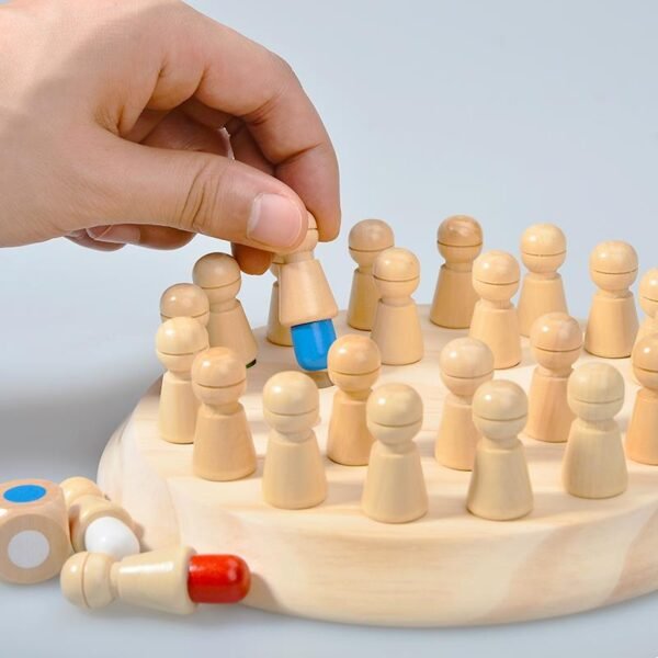 Wooden Memory Match Stick -Chess Color Game Board Puzzles - Image 5
