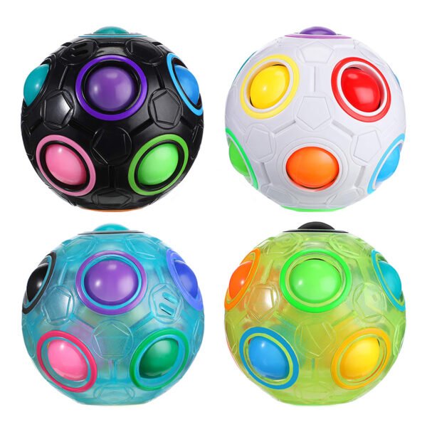 Rainbow Ball Puzzle Magic Cube-Football Fidget Toy - Image 5