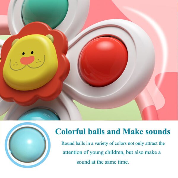 3pcs Set Suction Cup - Spinning Cartoon Animal Spinner Toys - Image 5