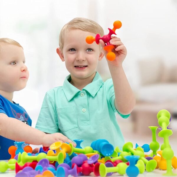 Suckers Assembled Funny Silicone- 19pcs Building Block Toy - Image 4