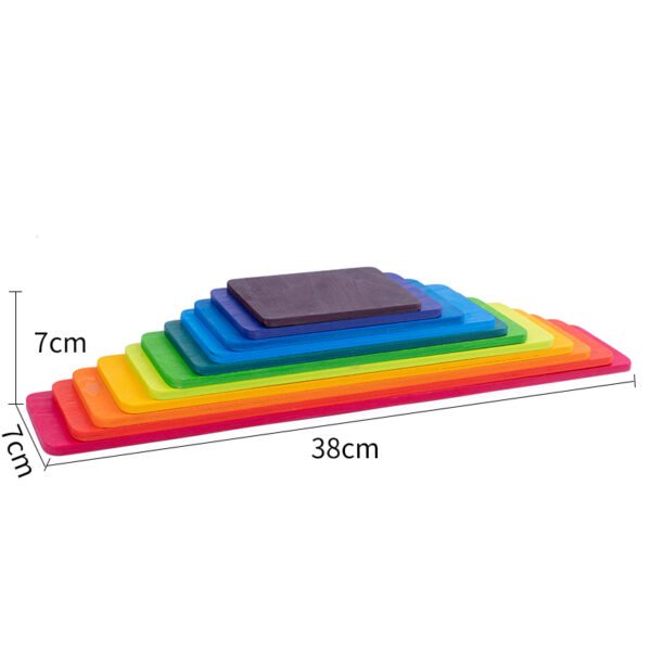 Large Size Open Ended Toys - Rainbow Constructor Stacker - Image 10