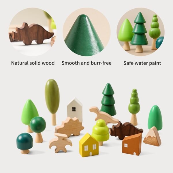 Wooden Building Block- Forest Ornaments Toys - Image 5