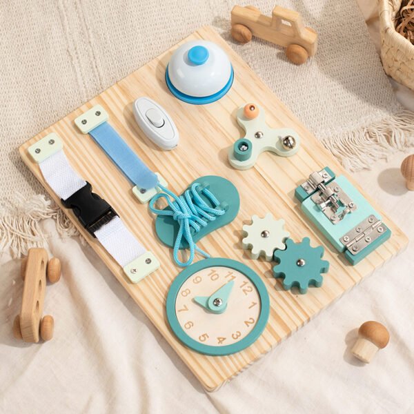 Toddlers Busy Board - Sensory Board For Fine Motor Skills - Image 4